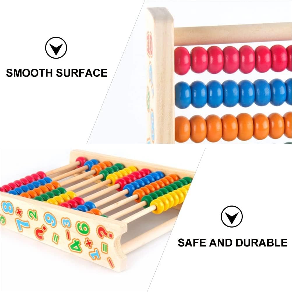 Wooden Abacus for Kids – 100 Beads Math Learning Toy for Toddlers & Preschoolers