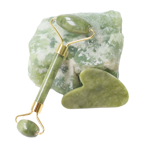 Natural Jade Roller & Gua Sha Facial Massage Set