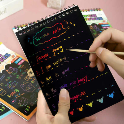 Scratch Art Notebook for Kids – Creative Drawing & Doodling Fun